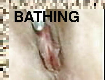 banhos, masturbação, cona-pussy, brinquedo, apertado, chuveiro