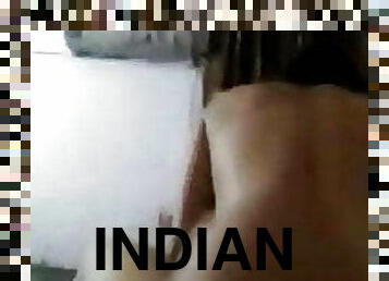 asiatisk, indian-jenter, riding, cowgirl, pikk