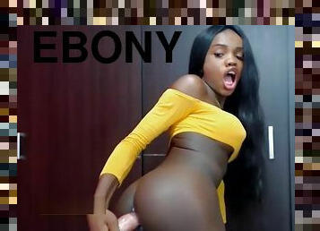 Pretty 18yo Ebony self fucking