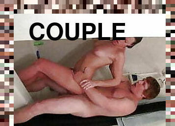 Couple has sex in shower