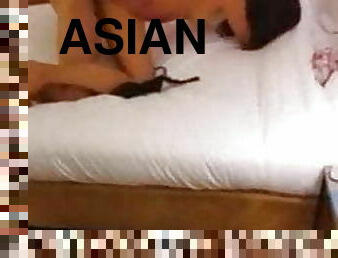 asiatique, levrette, orgasme, cocu