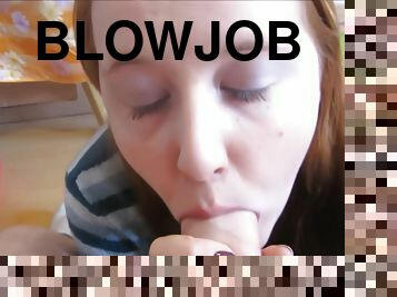 Redhead POV Blowjob / handjob with facial