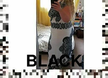 Tight Dress, Black Panties on BBW Housewife