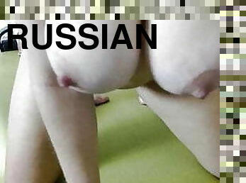 gros-nichons, chatte-pussy, russe, serrée, seins, colocataires