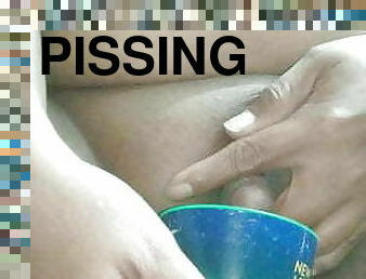 Pissing in a cup