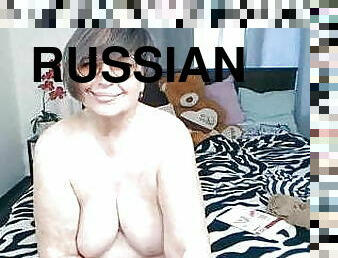 masturbación, ruso, abuelita, madurita-caliente
