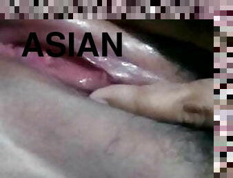 asiático, traseiros, teta-grande, masturbação, cona-pussy, bbw, fudendo, natural, apertado, molhado