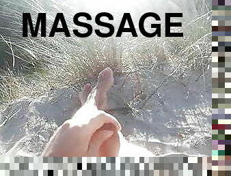 masturbación, gay, masaje, playa