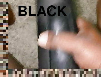 Black chub cums from fleshlight