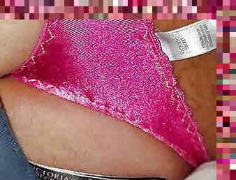 Jacking in xs Victoria secret satin thongs