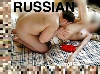 russian couple passionately fucking