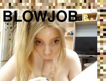 Deepthroat Blowjob from Super HOT Blonde
