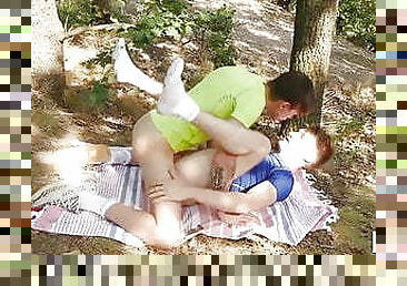 masturbation, en-plein-air, fellation, énorme-bite, gay, branlette, couple, minet