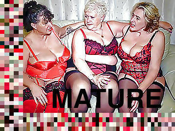 Three large breasted mature amateurs