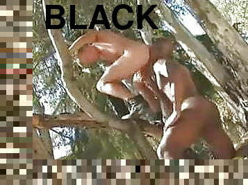 al-aire-libre, mamada, interracial, gay, negra