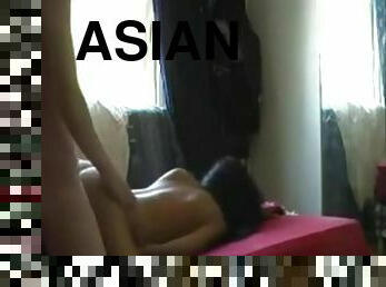 Asian gf takes on white dick