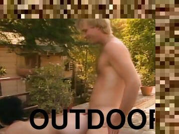Spying on an outdoor threesome - Golden Age Media