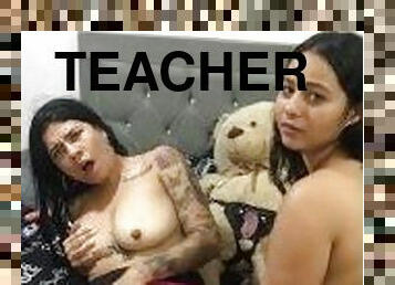 masturbation, enseignant, ados, rousse, petite-amie, collège, petite, petits-seins