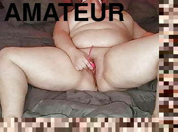 cul, gros-nichons, masturbation, chatte-pussy, amateur, jouet, belle-femme-ronde, joufflue, doigtage, naturel