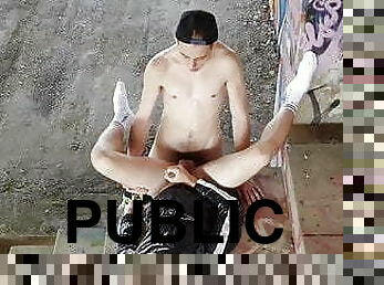 masturbation, public, maigre, fellation, énorme-bite, gay, branlette, couple, jeune-18, minet