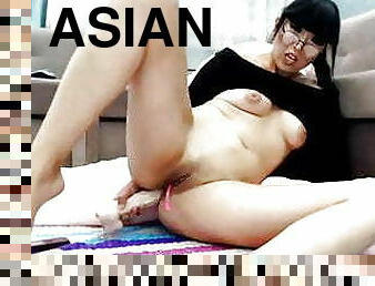 asiatisk, fisse-pussy, anal, japans, webcam, snæver