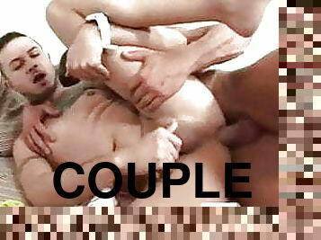 maigre, anal, énorme-bite, gay, couple, britannique, musclé