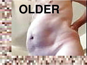 masturbation, gammal, smal, gigantisk-kuk, gay, dad-girl, fantasi, äldre, ensam, farsan