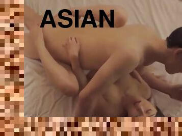 asiático, massagem