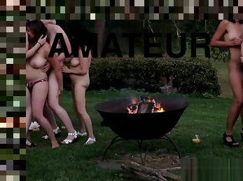 culo, peluda, al-aire-libre, amateur, lesbiana