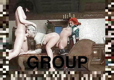 Group Shemale 3d cartoon porn futanari, Two Shemales fucking