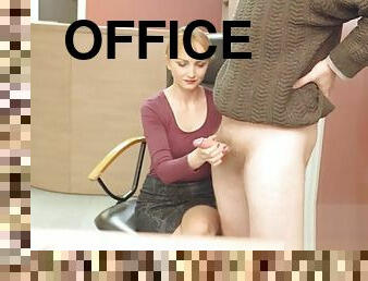 bureau-office, orgasme, amateur, fétiche