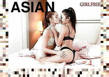 asiatique, gros-nichons, chatte-pussy, écolière, lesbienne, ados, doigtage, rousse, baisers, pom-pom-girl