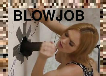 Blowjob at the glory hole