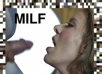 fellation, ejaculation-sur-le-corps, milf, trio, sur-le-visage, américaine, cougar