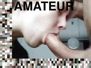 amatør, blowjob, stor-pikk, hjemmelaget, compilation, svelging, rødhåret, pov, cum, bukkake