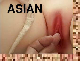 asia, payudara-besar, puting-payudara, vagina-pussy, olahraga, creampie-ejakulasi-di-dalam-vagina-atau-anus-dan-keluarnya-tetesan-sperma, permainan-jari, kaki, sudut-pandang, celana-dalam-wanita