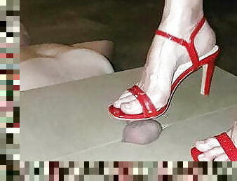 Trampling with red heels 