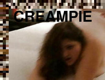 utroskab, fisse-pussy, creampie, store-sorte-skønheder, amerikansk, gift, brunette