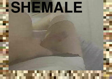 masturbation, shemale, ladyboy, strumpor, pov, sprut, brittisk, underkläder, ensam, vit