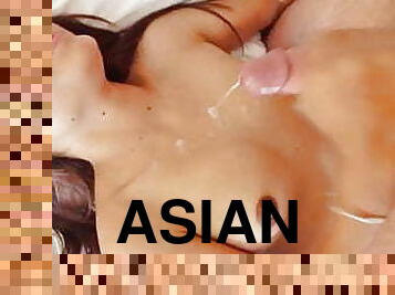 asiatisk, storatuttar, doggy-style, hårig, fitta-pussy, avsugning, cumshot, gigantisk-kuk, hardcore, vagina