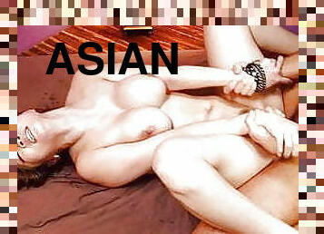 azijski, velike-joške, orjaški, velik-penis, hardcore, japonka, trojček, kurac