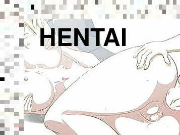 orgie, anal, gruppsex, fyrkant, hentai