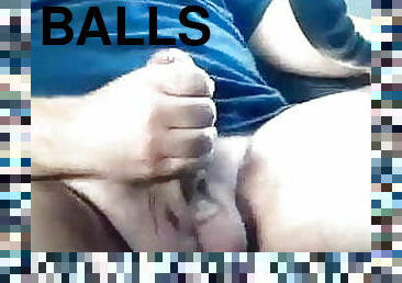 Big balls and fat cock cum