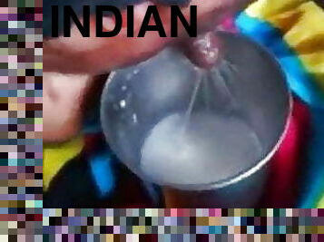 payu-dara-besar, putting, merangsang-dengan-tangan, gadis-indian, susu