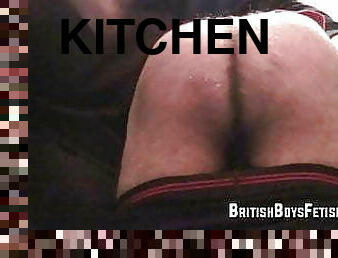 Harry spanked in kitchen