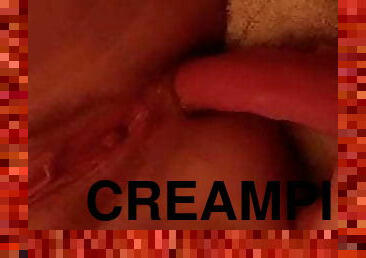 legetøj, creampie, røv-booty, dildo