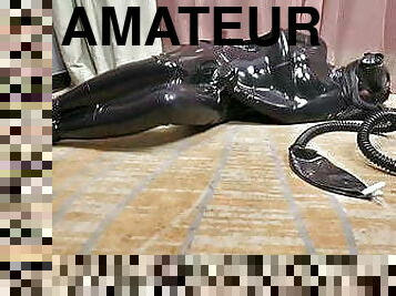 asiatisk, amatør, teenager, japans, sovende, bdsm, slave, kær, fetish, latex