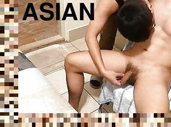 asiático, masturbação, orgasmo, pénis-grande, gay, punheta, bdsm, gozando, musculado