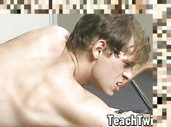 Twink students Jayden Ellis and Jae Landen fuck in school