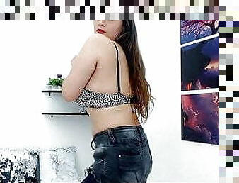 payudara-besar, latina, normal, webcam, dansa, menggoda